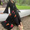 Limited Edition Hand Embroidered Colorful Floral Wool Shawl Scarf 2