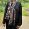 Black Paisley Large Silk Scarf 2