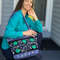 Handcrafted Sustainable Suede Floral Tote Bag 0