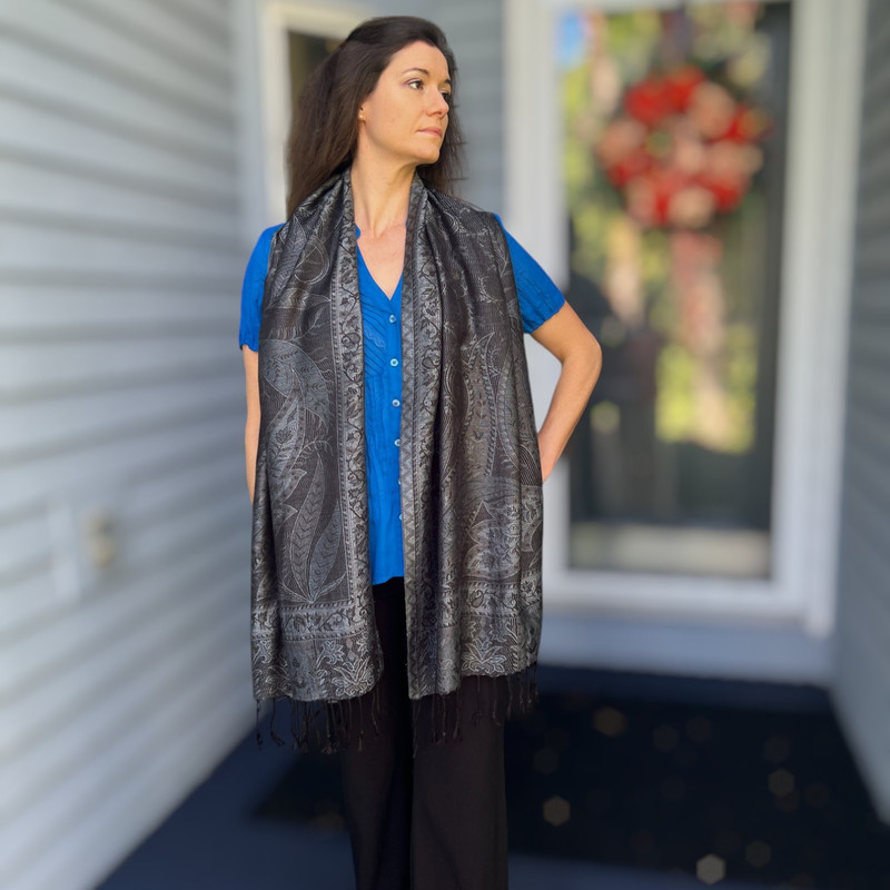 Modal Silk Jamawar Shawl 1