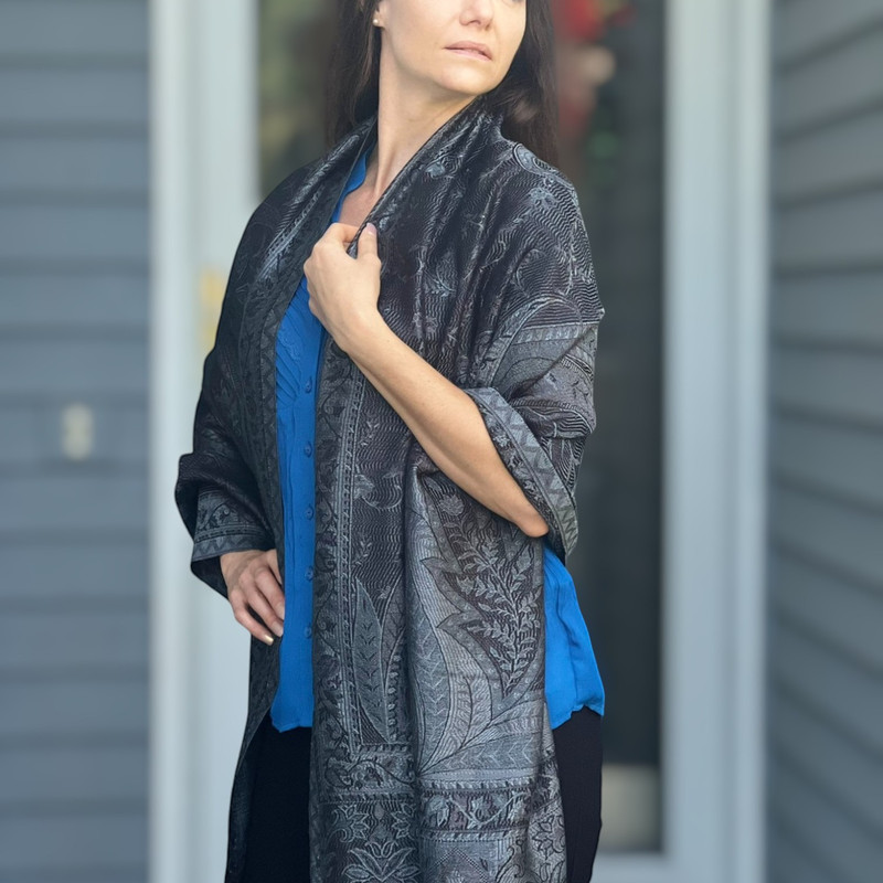 Modal Silk Jamawar Shawl 6