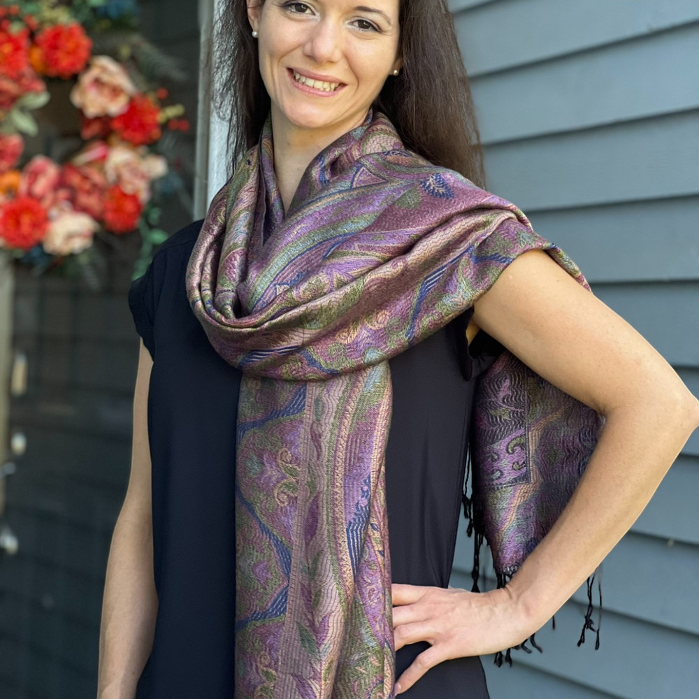 Modal Silk Jamawar Shawl 13