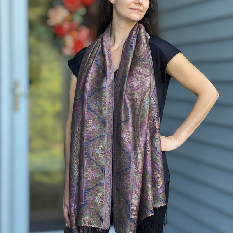 Modal Silk Jamawar Shawl 11