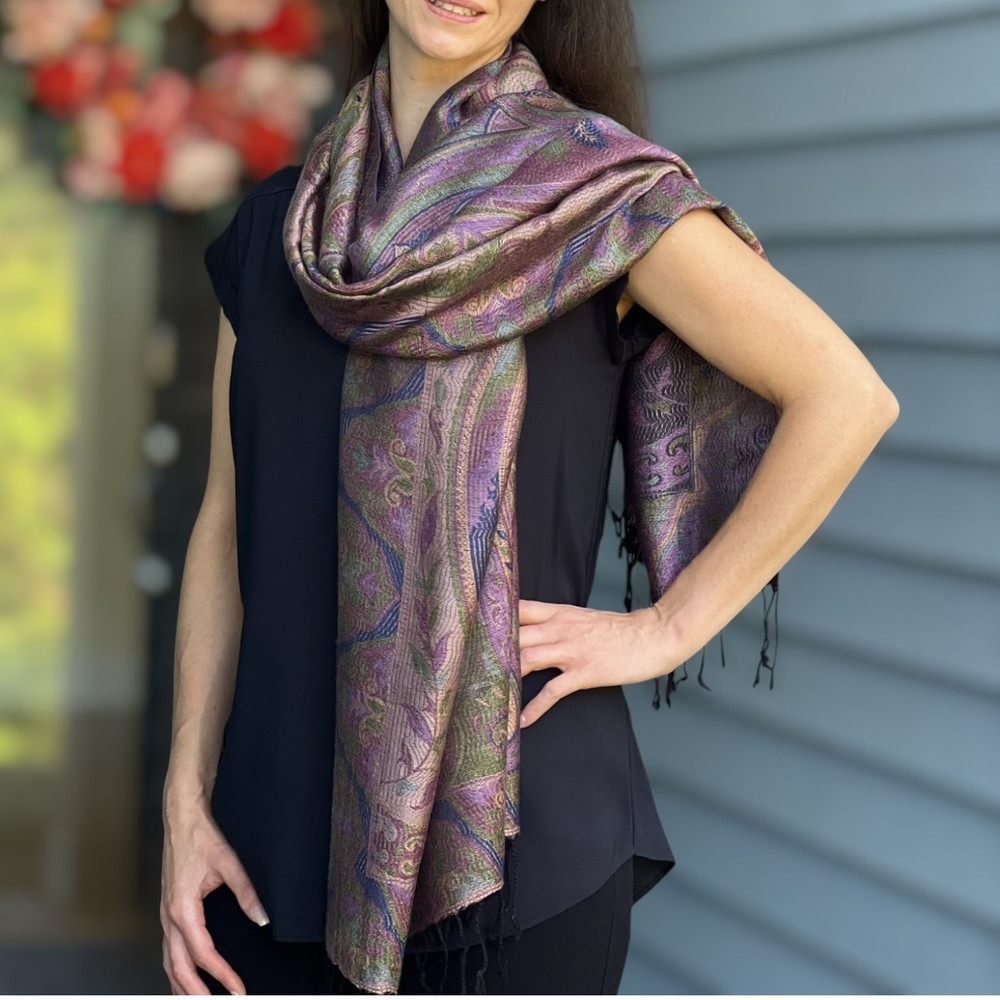Modal Silk Jamawar Shawl 12