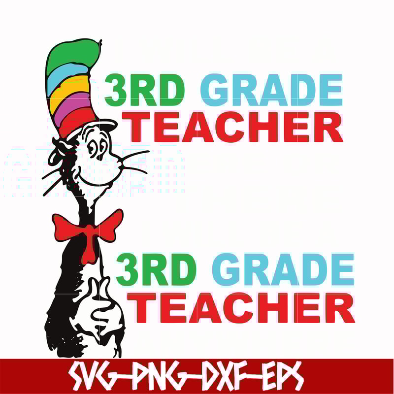 DR00033-3rd grade teacher svg, png, dxf, eps file DR00033.jpg