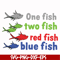 DR00078-One fish two fish red fish blue fish svg, png, dxf, eps file DR00078.jpg