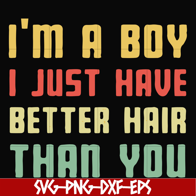 FN000395-I'm a boy I just have better hair than you svg, png, dxf, eps file FN000395.jpg
