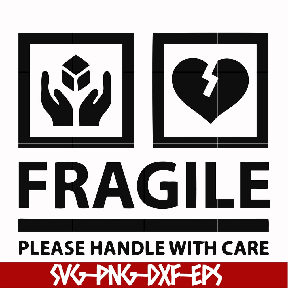 FN000566-Fragile please handle with care svg, png, dxf, eps file FN000566.jpg