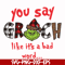 NCRM1307203-You say grinch like it's a bad word svg, png, dxf, eps digital file NCRM1307203.jpg