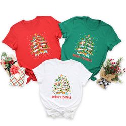 Merry Fishmas Shirt - Fisherman Christmas T-Shirt - Christmas Fish Tree Shirt - Fisher Family Christmas T-Shirt - Fisher