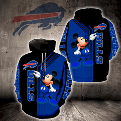 Buffalo Bills Mickey Mouse All Over Print 3D Hoodie For Men And Women