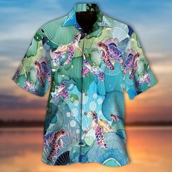 Turtle Coral Hawaiian Shirt | For Men & Women