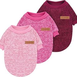 Pet Dog Classic Knitwear Sweater Soft Fleece Dog Coat Thickening Warm Pup Dogs Shirt Winter Pet Dog Cat Clothes