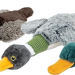 est Pet Supplies Interactive Mallard Mates Dog Toy with Crinkle and Squeaky Enrichment for Small and Medium Breed