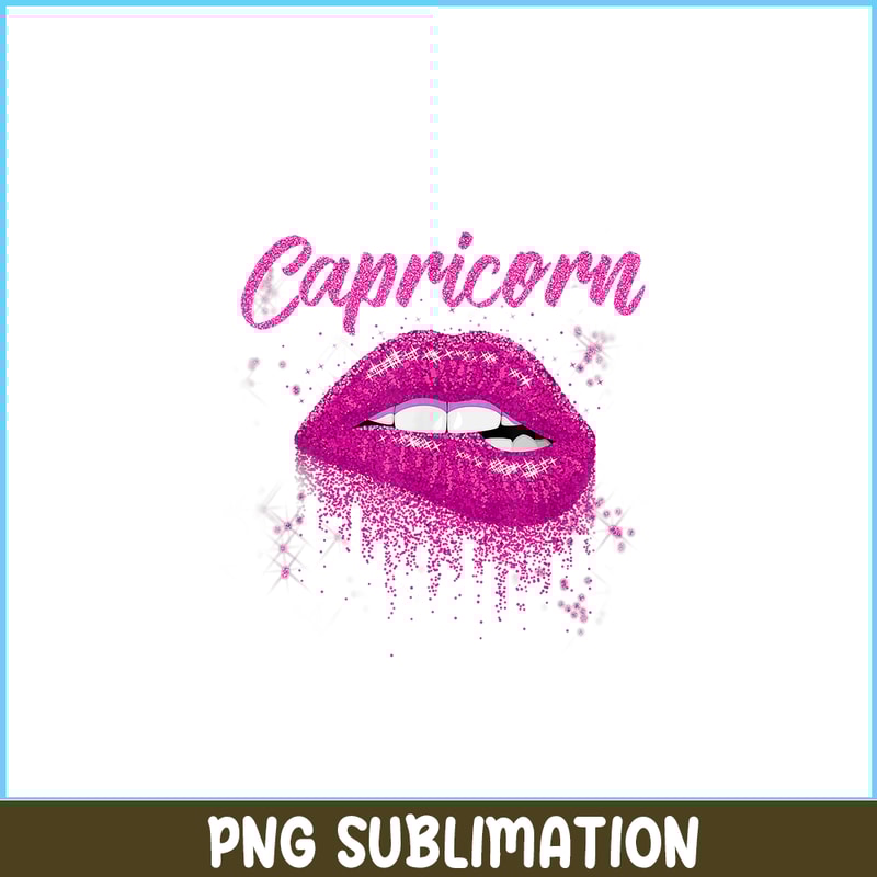 CPB28102346-Capricorn Zodiac Birthday PNG Pink Lips PNG Zodiac Sign PNG.png