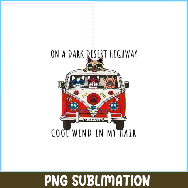 HL16102336- Dark Desert Highway PNG, French Bulldog Artwork PNG, Bulldog Mascot PNG.png