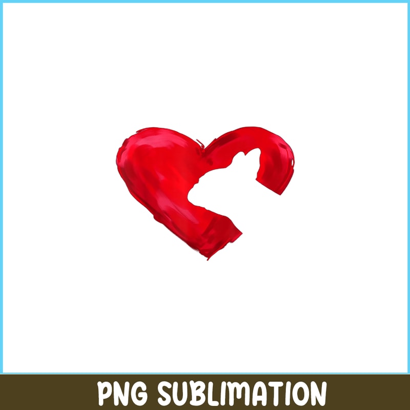 HL16102365-French Bulldog Heart Silhouette PNG, Frenchie Dog Lover PNG, French Dog Artwork PNG.png