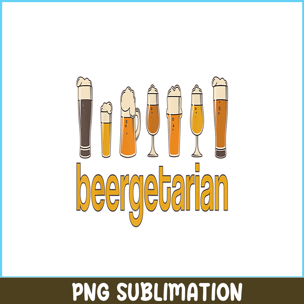 BEER28102323-Beeragetarian PNG Funny Beer Design PNG Brewery Lovers PNG.png
