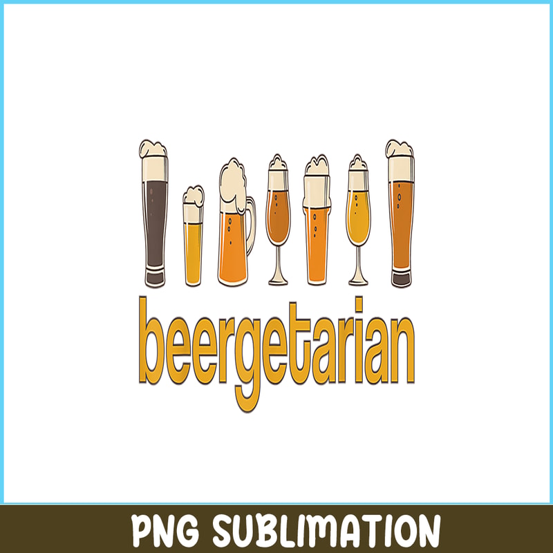 BEER28102323-Beeragetarian PNG Funny Beer Design PNG Brewery Lovers PNG.png