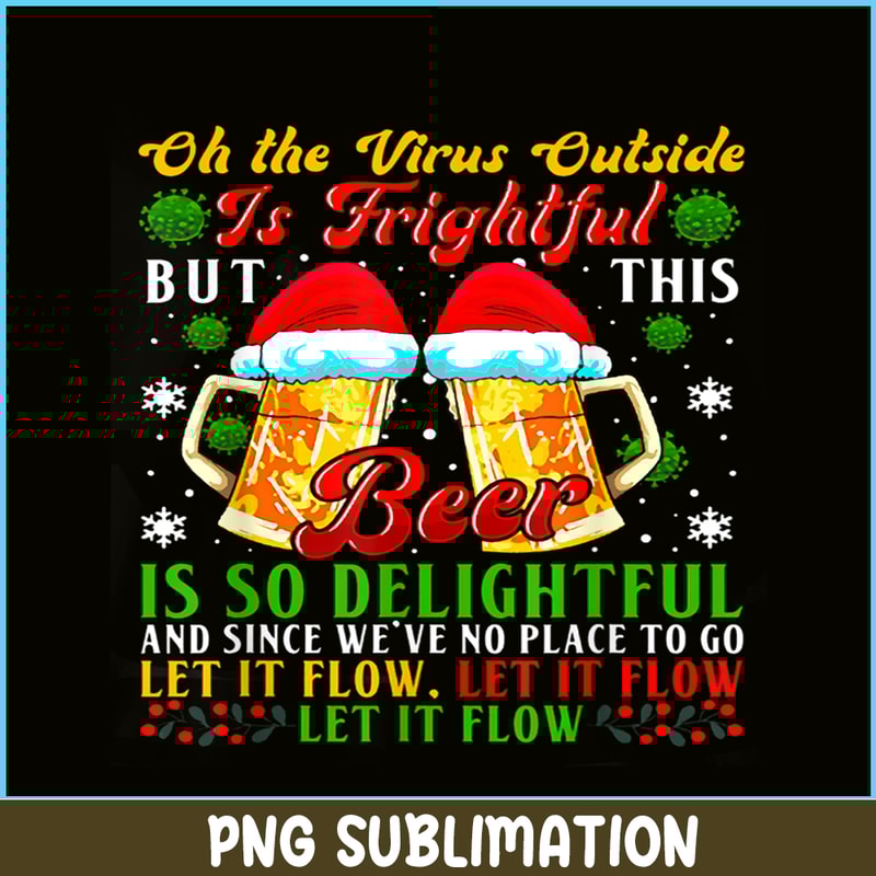 BEER28102357-Beer Is So Delightful PNG Beer Santa PNG Christmas Beer PNG.png
