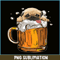 BEER28102361-Pug Dog Drinks Beer PNG Cute Drunk Dog PNG Beer Lover PNG.png