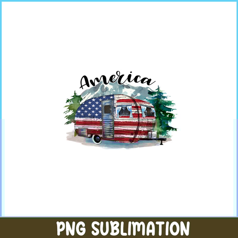 CAMP07112341-America PNG Camping PNG Car Camper American Flag PNG.png