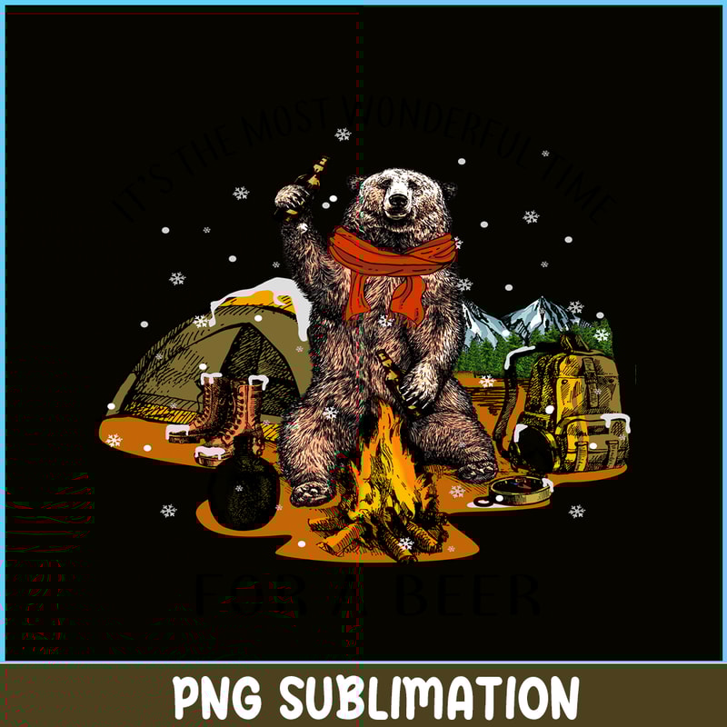 CAMP07112367-It's The Most Wonderful Time PNG Camping PNG For A Beer PNG.png