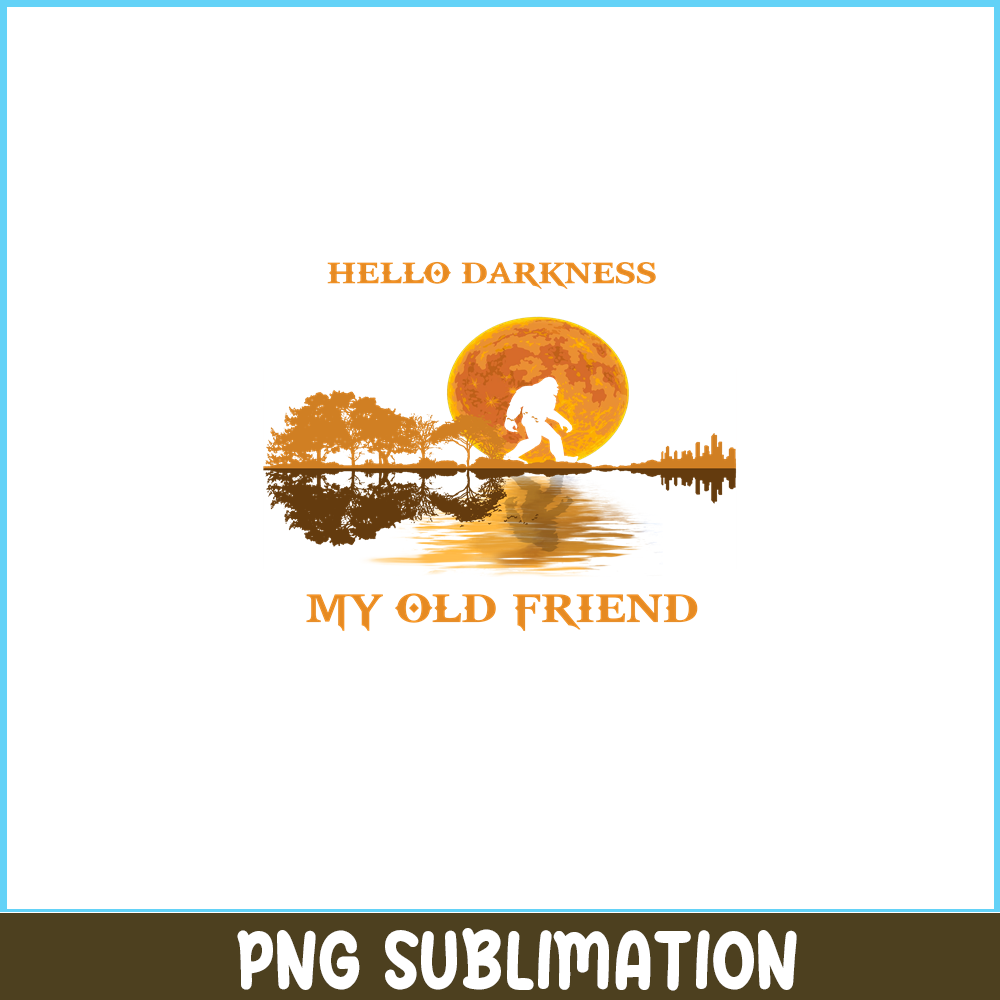 CAMP07112377-HELLO DARKNESS PNG MY OLD FRIEND PNG Bigfoot in moonlight PNG.png