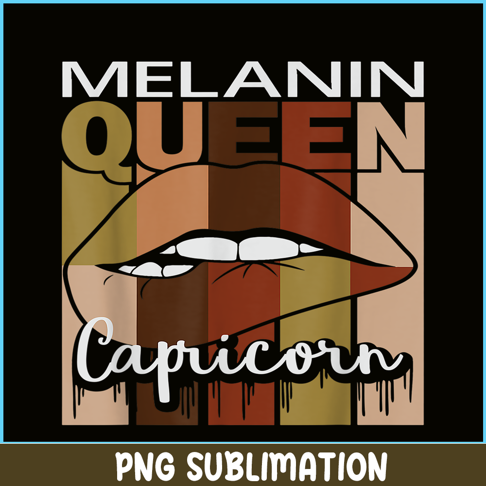 CPB28102333-Capricorn Queen PNG Zodiac Sign Melanin PNG Retro Vintage Birthday PNG.png