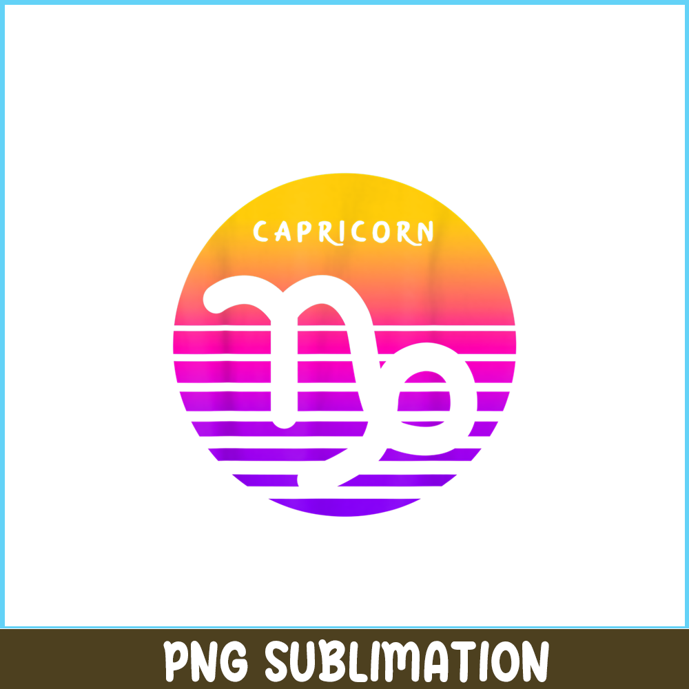 CPB28102342-Capricorn Vintage Sunset PNG Retro Capricorn Birthday PNG Capricorn Sign PNG.png