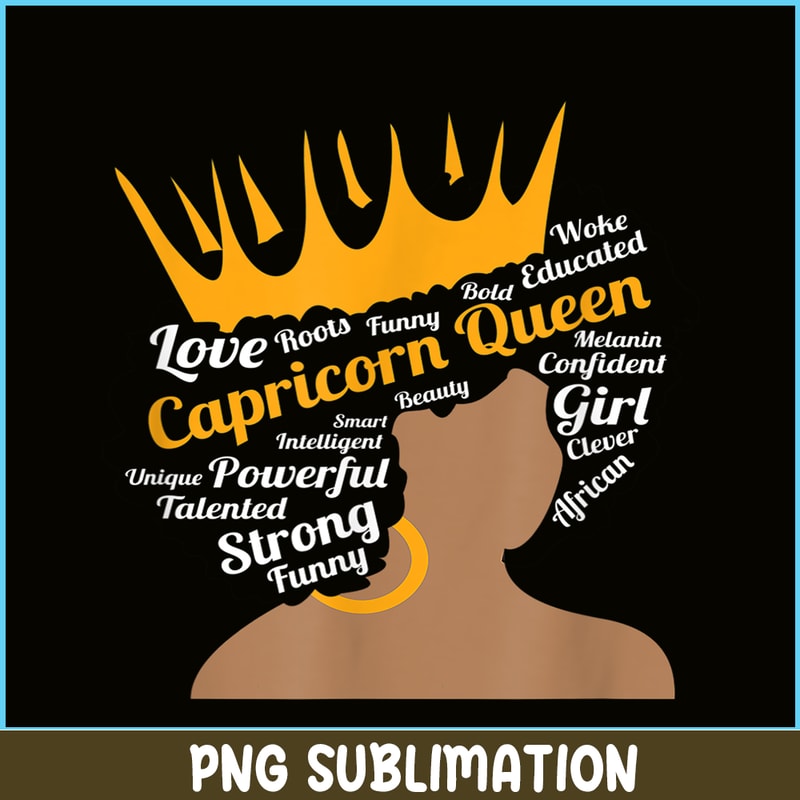 CPB28102386-Zodiac January Birthday PNG Capricorn Queen PNG December Birthday PNG.png