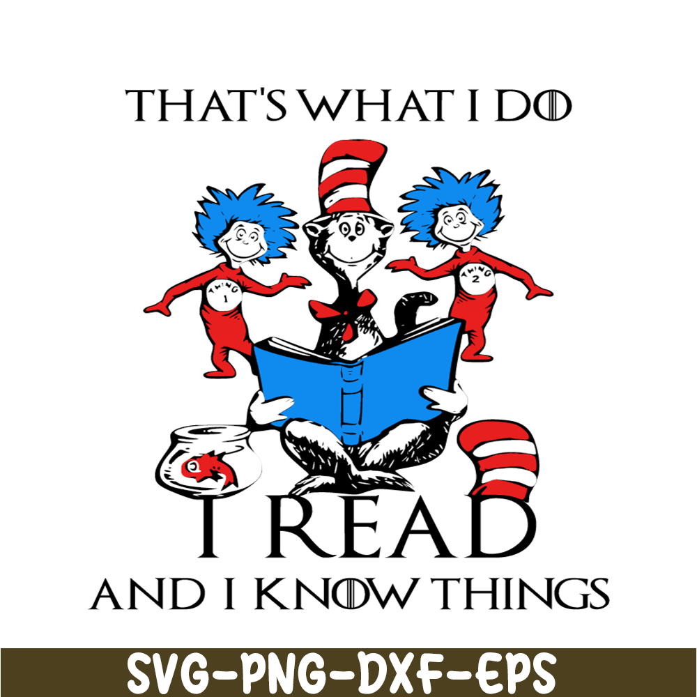 DS105122342-Cat in the hat reading rab SVG, Dr Seuss SVG, Cat In The Hat SVG DS105122342.png