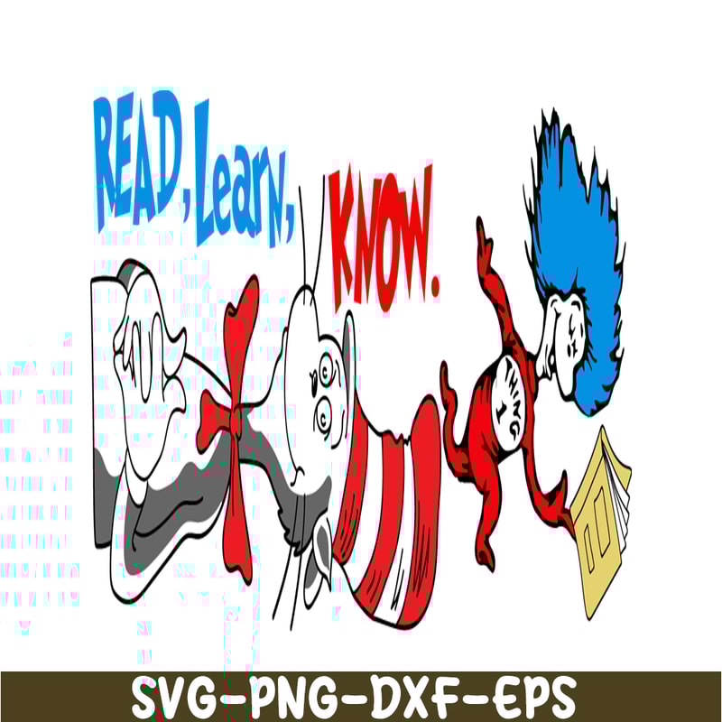 DS205122333-Cat In The Hat Read Learn Know SVG, Dr Seuss SVG, Dr Seuss Quotes SVG DS205122333.png