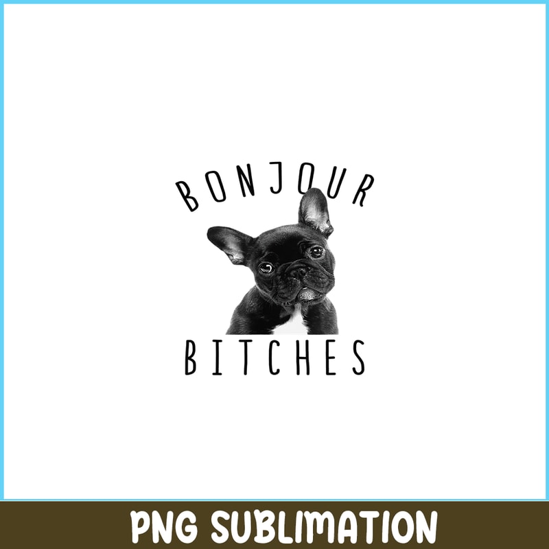 HL16102310-Bonjour Bitches PNG , Funny French Bulldog PNG, Dog Lover PNG.png