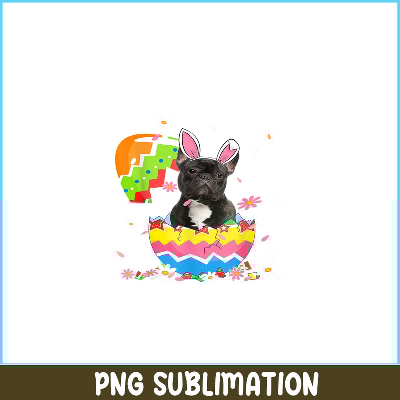 HL16102321-Cute French Bulldog Easter Day PNG, Bulldog Mascot PNG, Dog Lover PNG.png