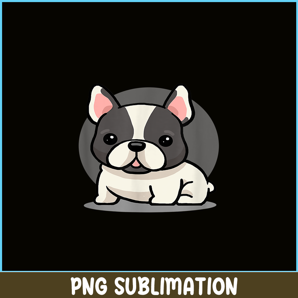HL16102324-Cute Kawaii French Bulldog PNG, Chibi Dog PNG, Frenchie Dog Lover PNG.png