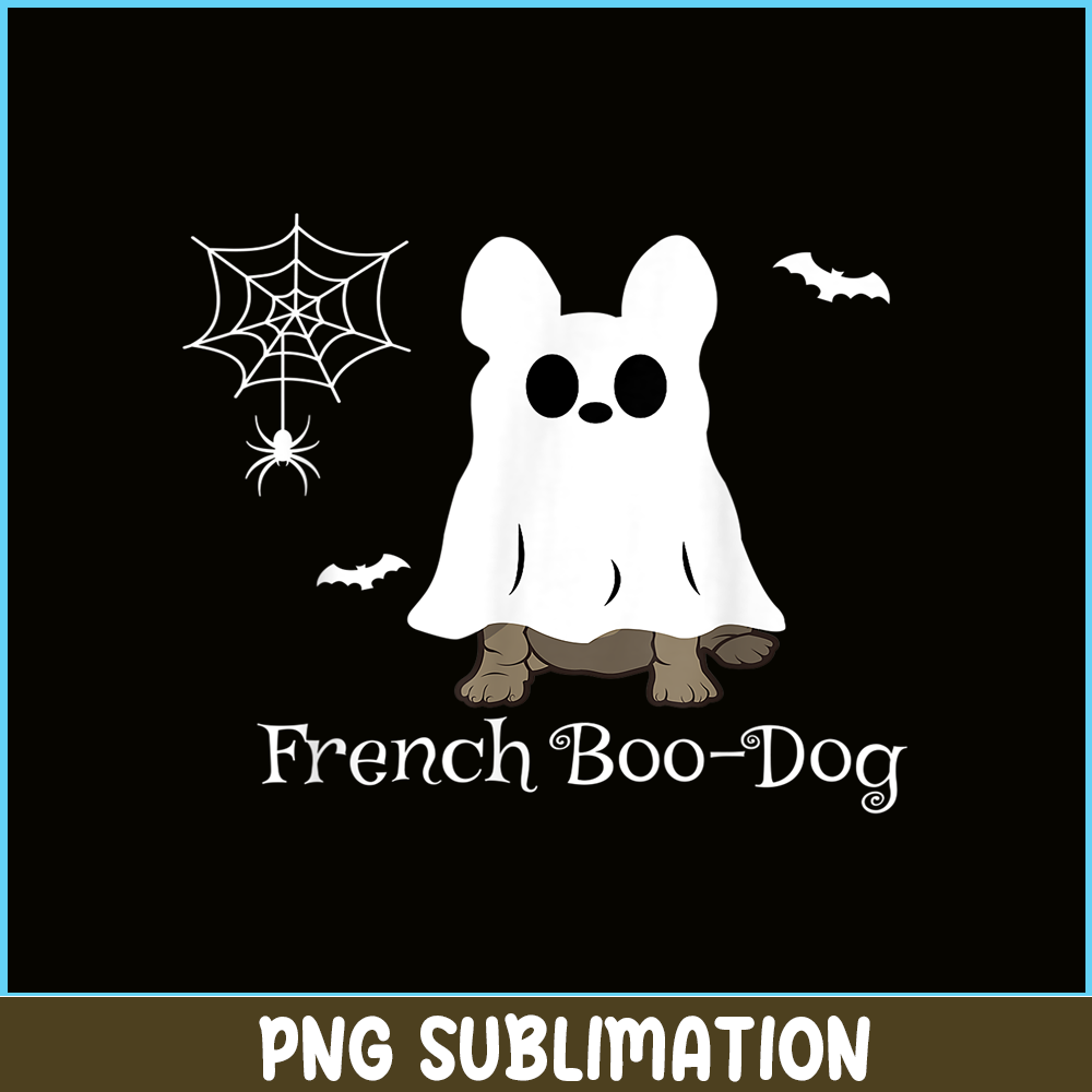 HL16102362-French Boo-Dog Dog PNG, French Bulldog Halloween PNG, Bulldog Mascot PNG.png