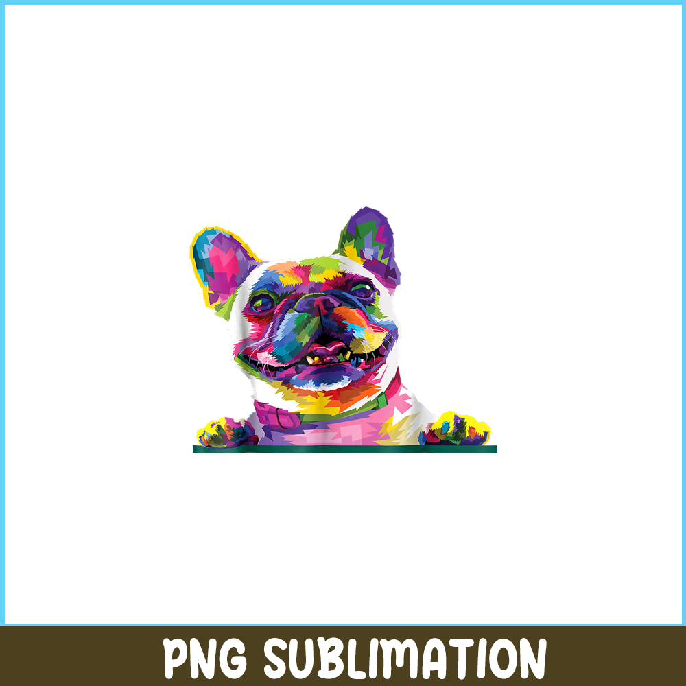 HL16102385-Colorful Bulldog Pop Art Style PNG, Frenchie Dog Lover PNG, French Dog Artwork PNG.png