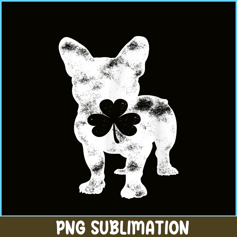 HL16102390-French Bulldog St Patricks Day PNG, Frenchie Dog Lover PNG, French Dog Artwork PNG.png