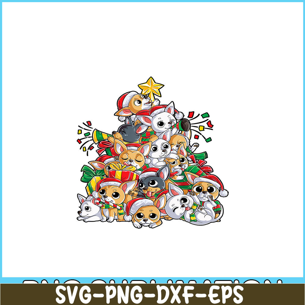 PNG141023128-Chihuahua Christmas Tree Dog Xmas Gift Santa Boys Kids Girls T-Shirt Png.png