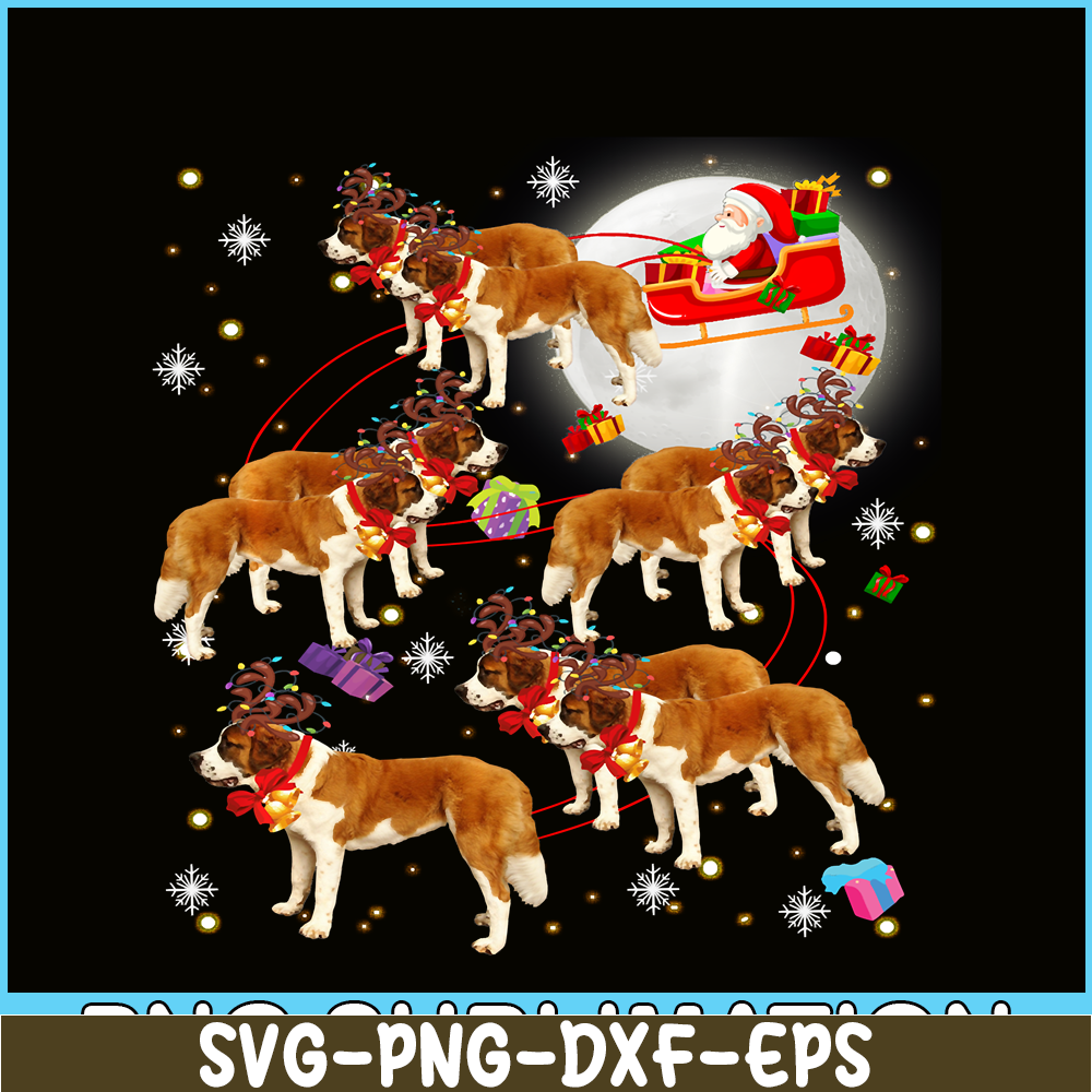 PNG141023147-Christmas Cute Santa Claus Riding Saint Bernard Xmas Pajamas Sweatshirt Png.png