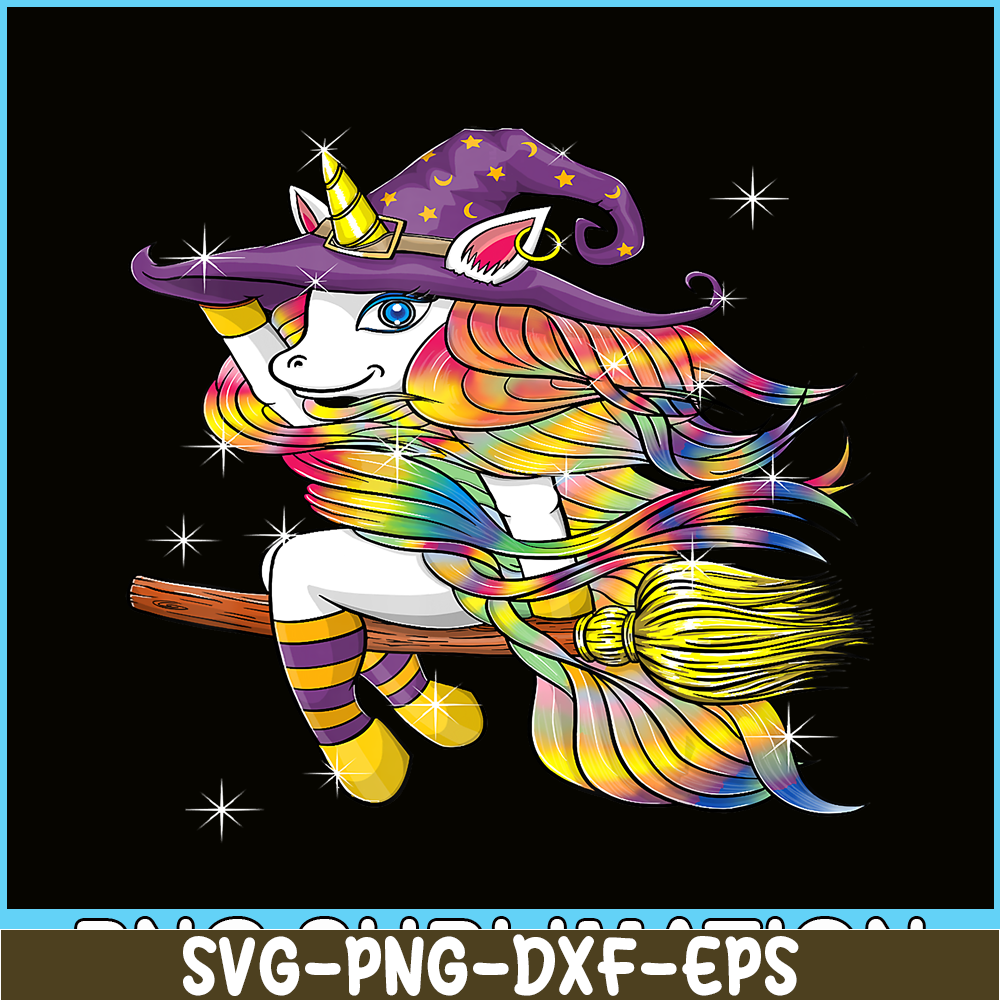 PNG14102359-Funny Halloween Outfit Gift - Flying Unicorn Witch T-Shirt Png.png