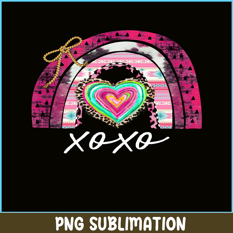 VLT21102393-Rainbow XOXO PNG, Sweet Valentine PNG, Valentine Holidays PNG.png