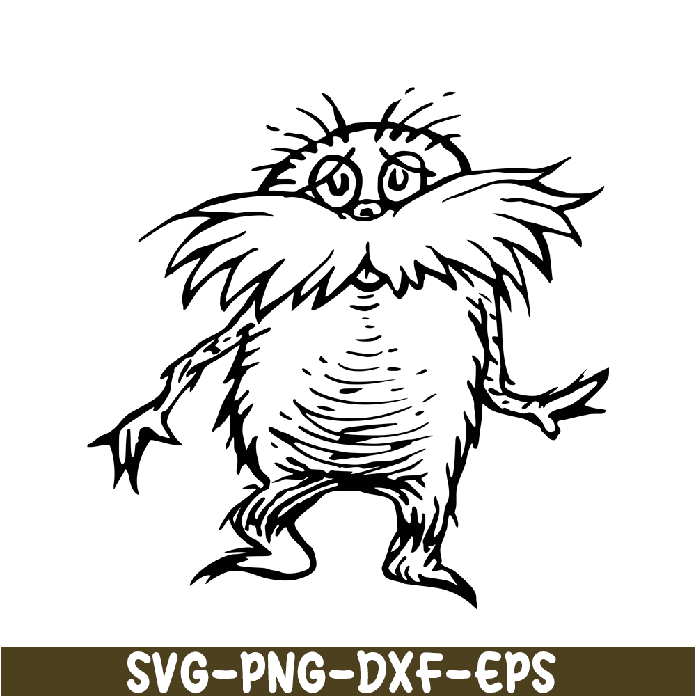 DS105122316-The Black White Lorax SVG, Dr Seuss SVG, Dr. Seuss' the Lorax SVG DS105122316.jpg