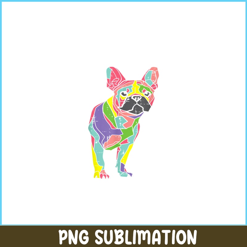 HL16102315-Colorful French Bulldog PNG, Frenchie Art PNG, Dog Lover PNG.png
