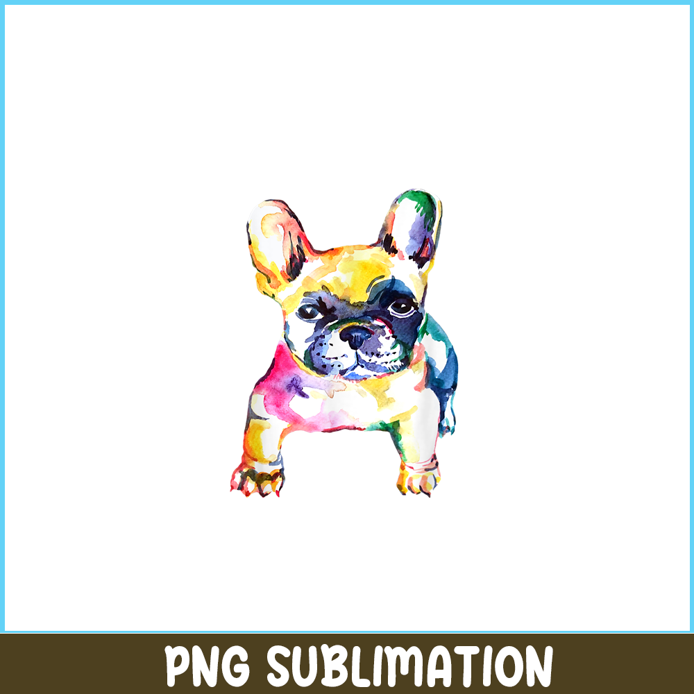 HL16102376-French Bulldog Original Watercolor PNG, Frenchie Dog Lover PNG, French Dog Artwork PNG.png