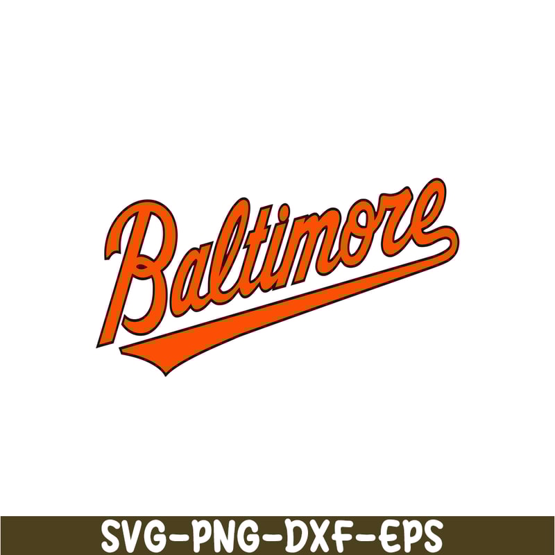 MLB30112335-Baltimore Text SVG PNG DXF EPS AI, Major League Baseball SVG, MLB Lovers SVG MLB30112335.png