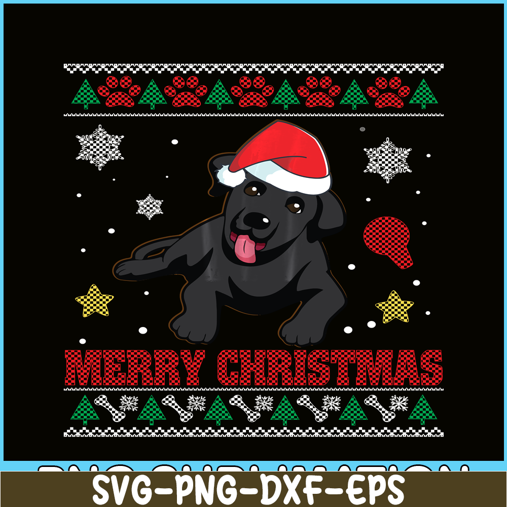 PNG141023103-BLACK LAB Dog Santa Ugly Sweater Costume Merry Xmas Shirt Png.png