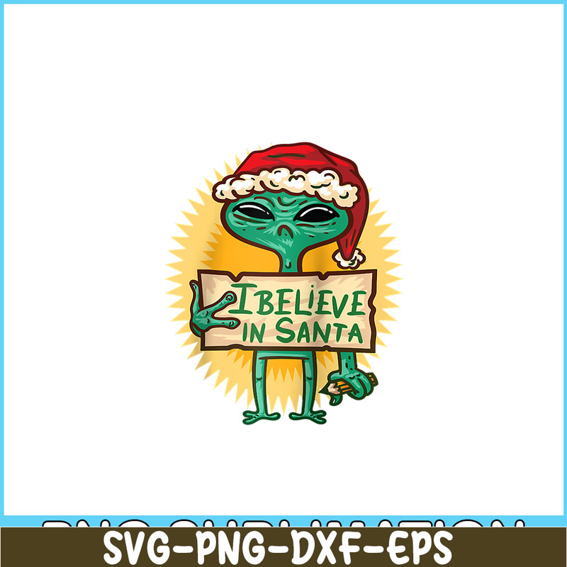 PNG14102373-Alien Santa Hat I Believe In Santa Ugly Christmas Xmas Raglan Baseball Tee Png.png