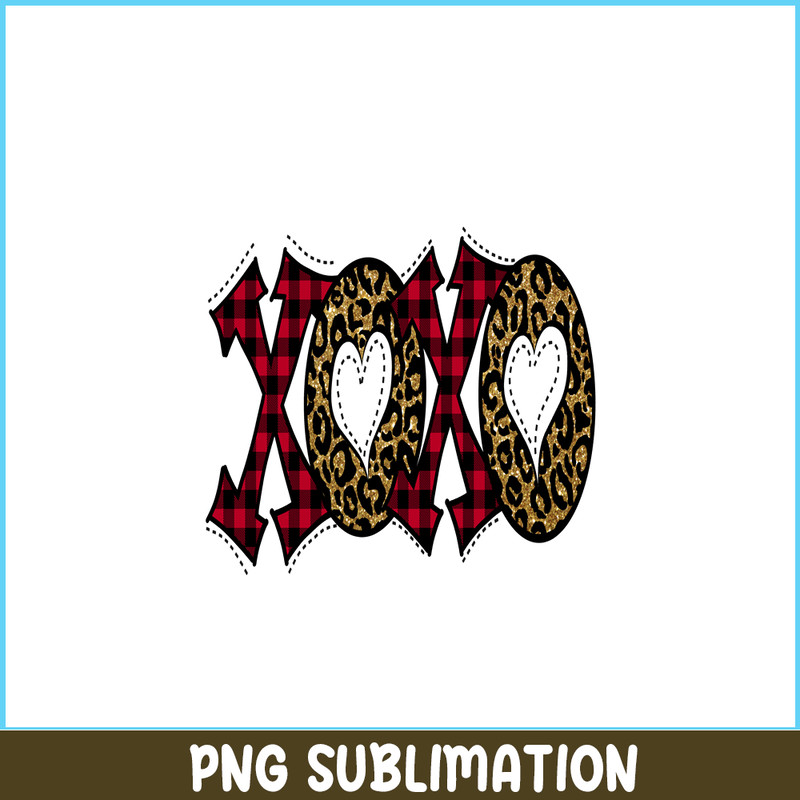 VLT19102317-XOXO Leopard PNG, Sweet Valentine PNG, Valentine Holidays PNG.png